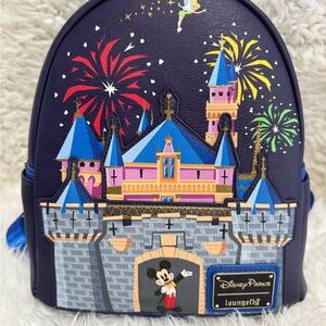 Loungefly Disney Parks Castle Backpack - Blue and Multicolor